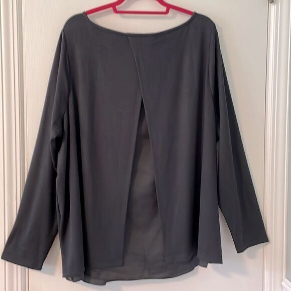 Lands End NWOT soft split back illusion hem long sleeve tunic sweater size 2X - Picture 2 of 6